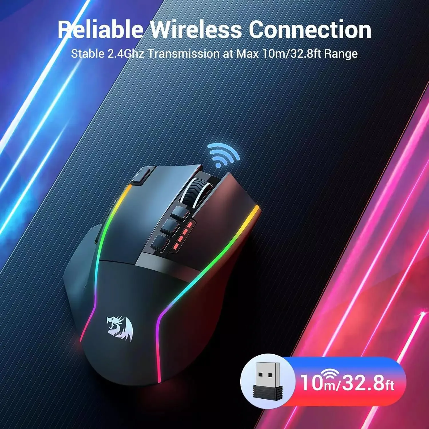 ماوس بی سیم مخصوص بازی ردراگون مدل SWAIN M915 - تصویر 3