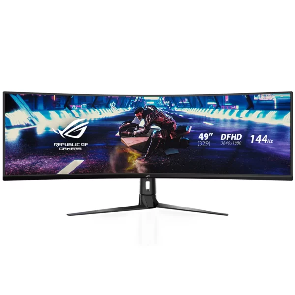 مانیتور خمیده گیمینگ 49 اینچ ایسوس ROG Strix XG49VQ با نرخ 144 هرتز و HDR 400