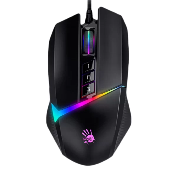 ماوس گیمینگ حرفه‌ای بلادی W60 Max | دقت 10000 CPI و نورپردازی RGB