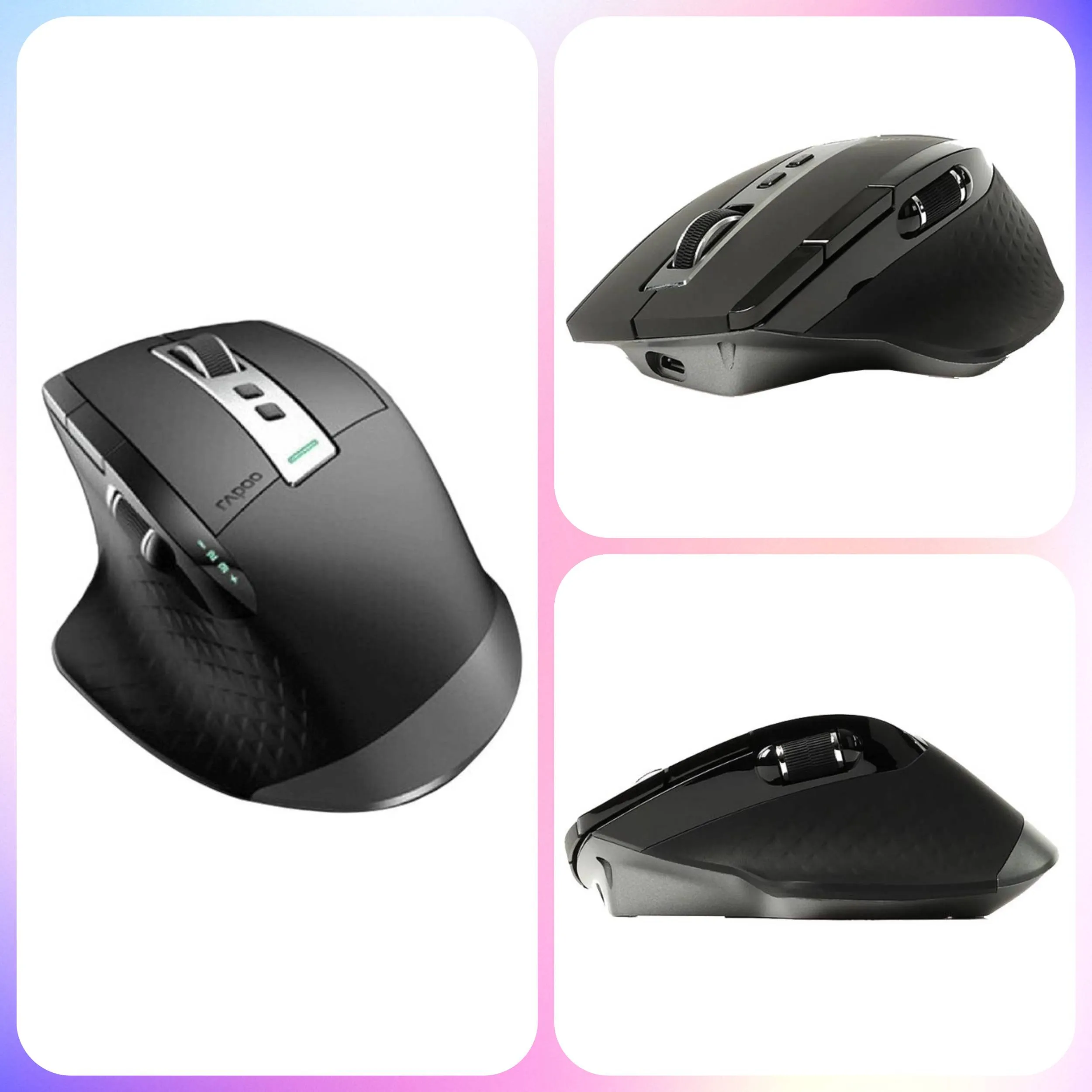 ماوس بیسیم رپو MT750S | اتصال USB و بلوتوث، باتری قابل شارژ - تصویر 3