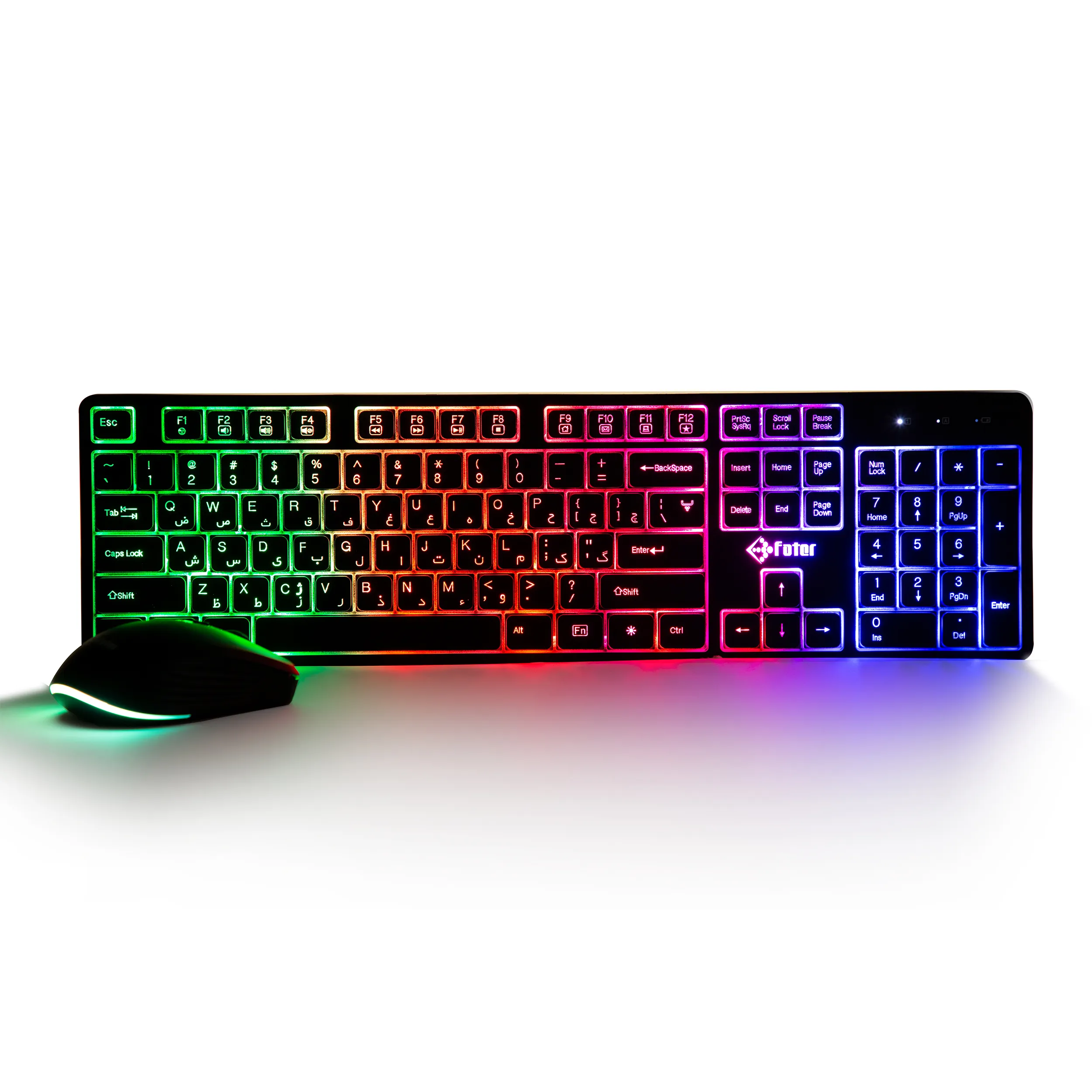 کیبورد و ماوس گیمینگ فاطر مدل CWR-7000B | نورپردازی RGB | سوییچ ممبران | Full-Size - تصویر 3