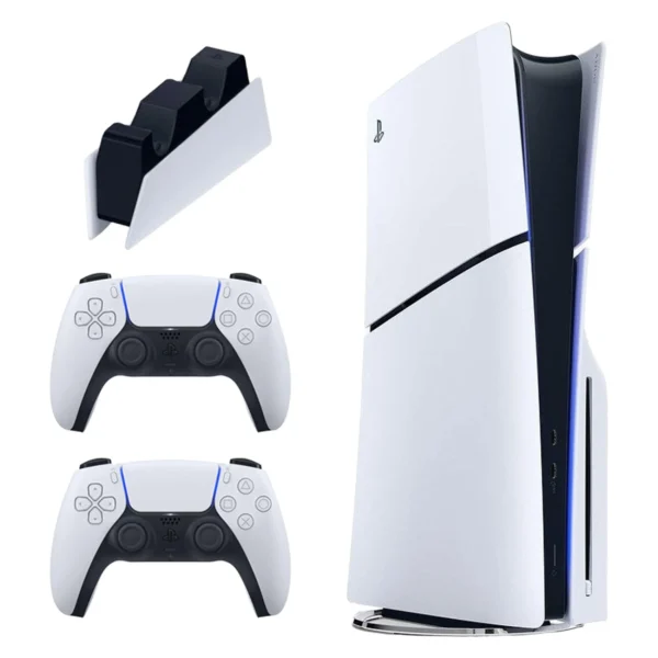 کنسول بازی سونی PlayStation 5 Slim ظرفیت 1 ترابایت ریجن 2000 آسیا + دسته اضافی و پایه شارژر | خرید PS5 Slim