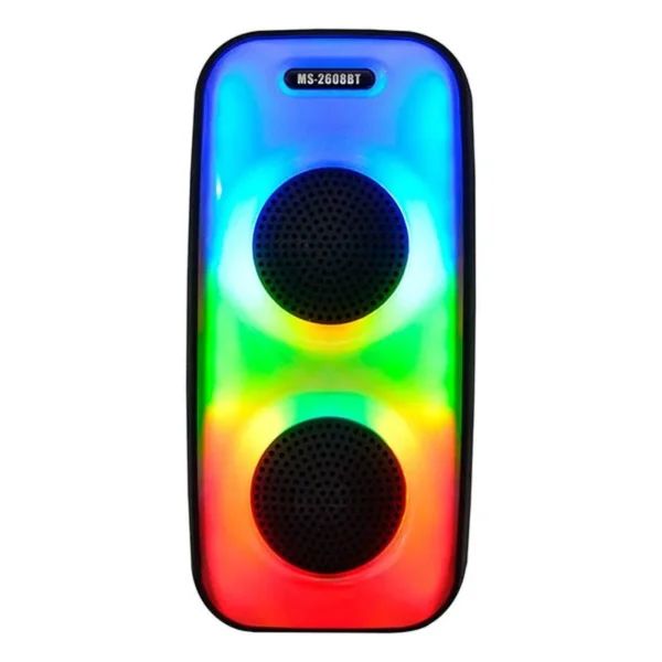 اسپیکر بلوتوثی قابل حمل MS-2608BT | صدای واضح با باس قوی، پشتیبانی از AUX و کارت حافظه