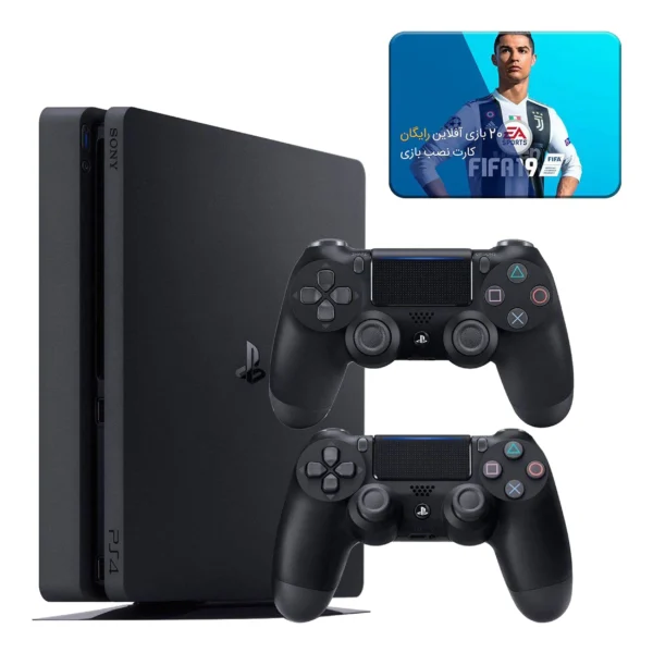 خرید کنسول بازی سونی مدل Playstation 4 Slim همراه 20 بازی | کنسول PS4 اسلیم ریجن 2 با حافظه 1 ترابایت